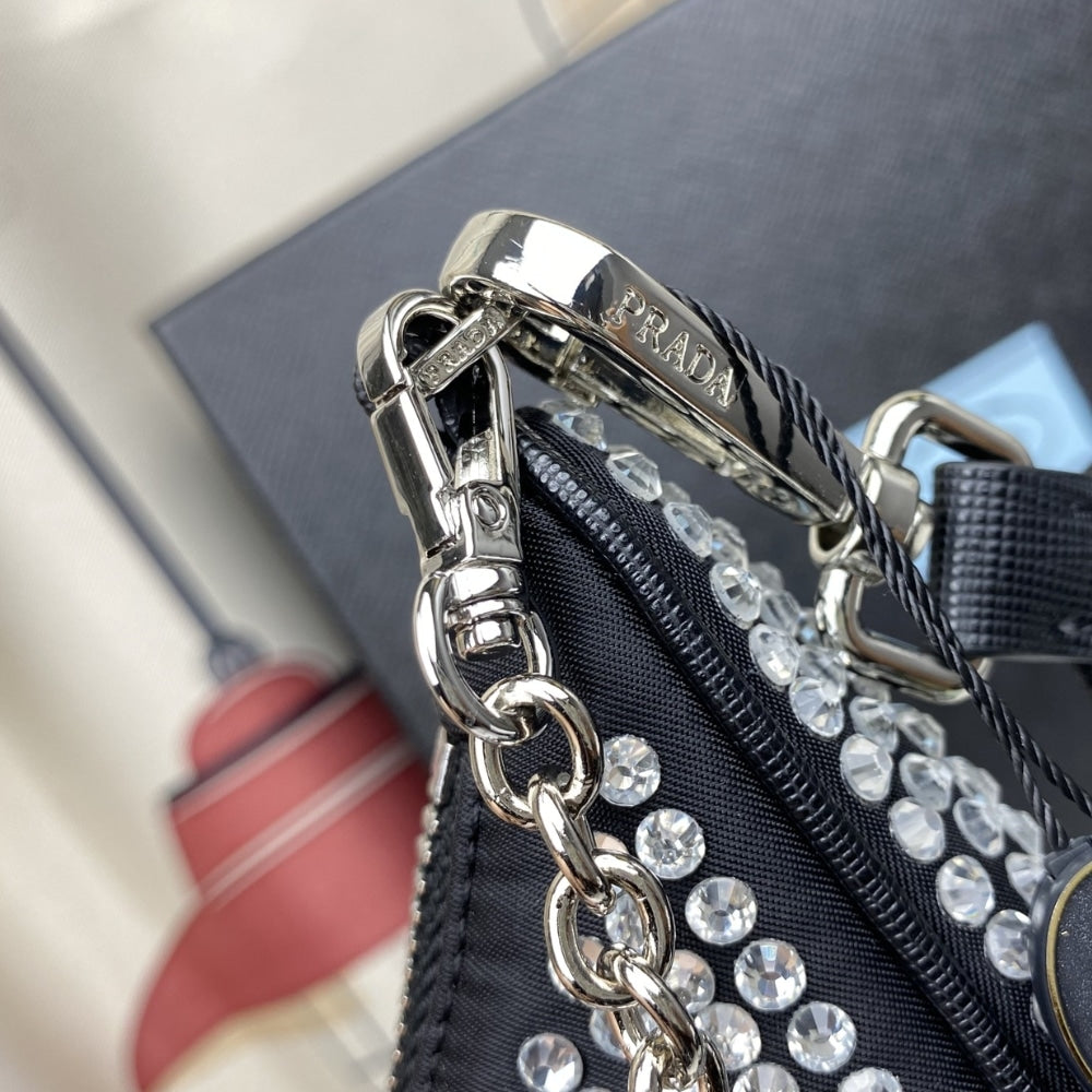 Prada Re Edition 2005 Satin With Crystals 23Cm