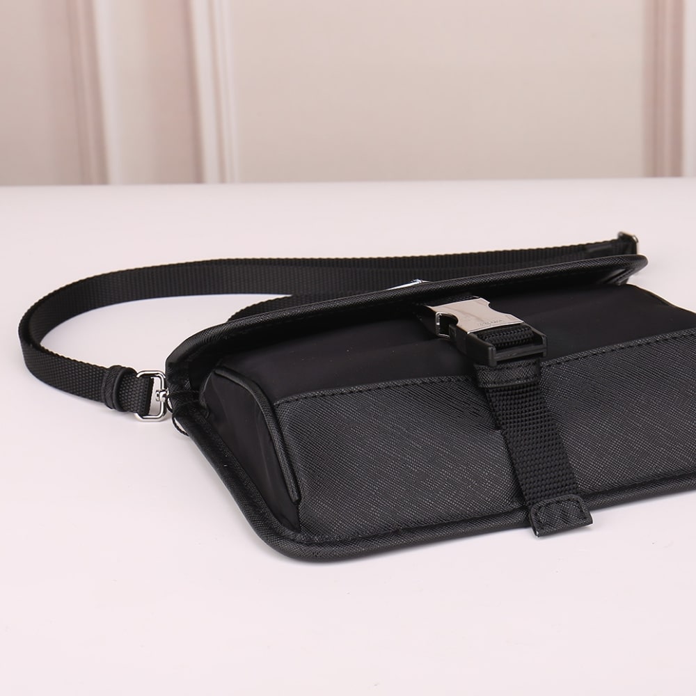 Prada Re Nylon and Saffiano Black 20Cm