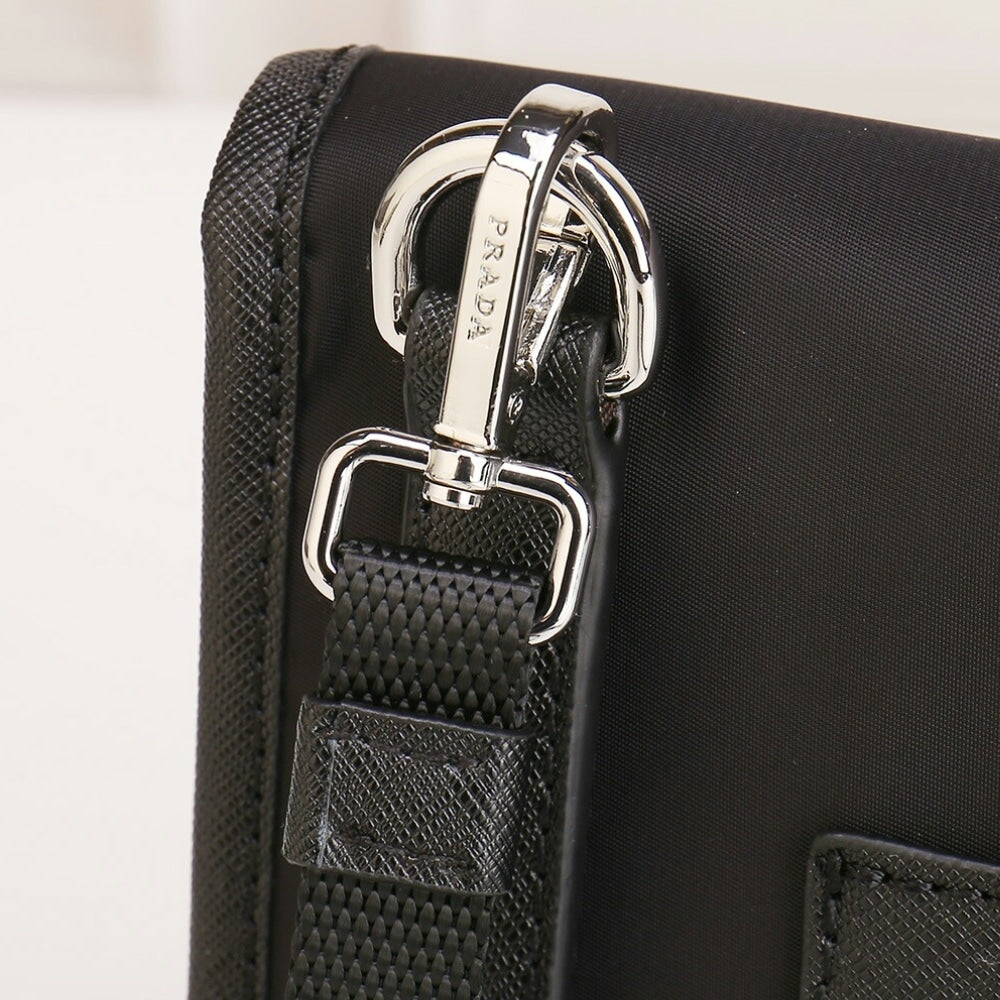 Prada Re Nylon and Saffiano Black 20Cm