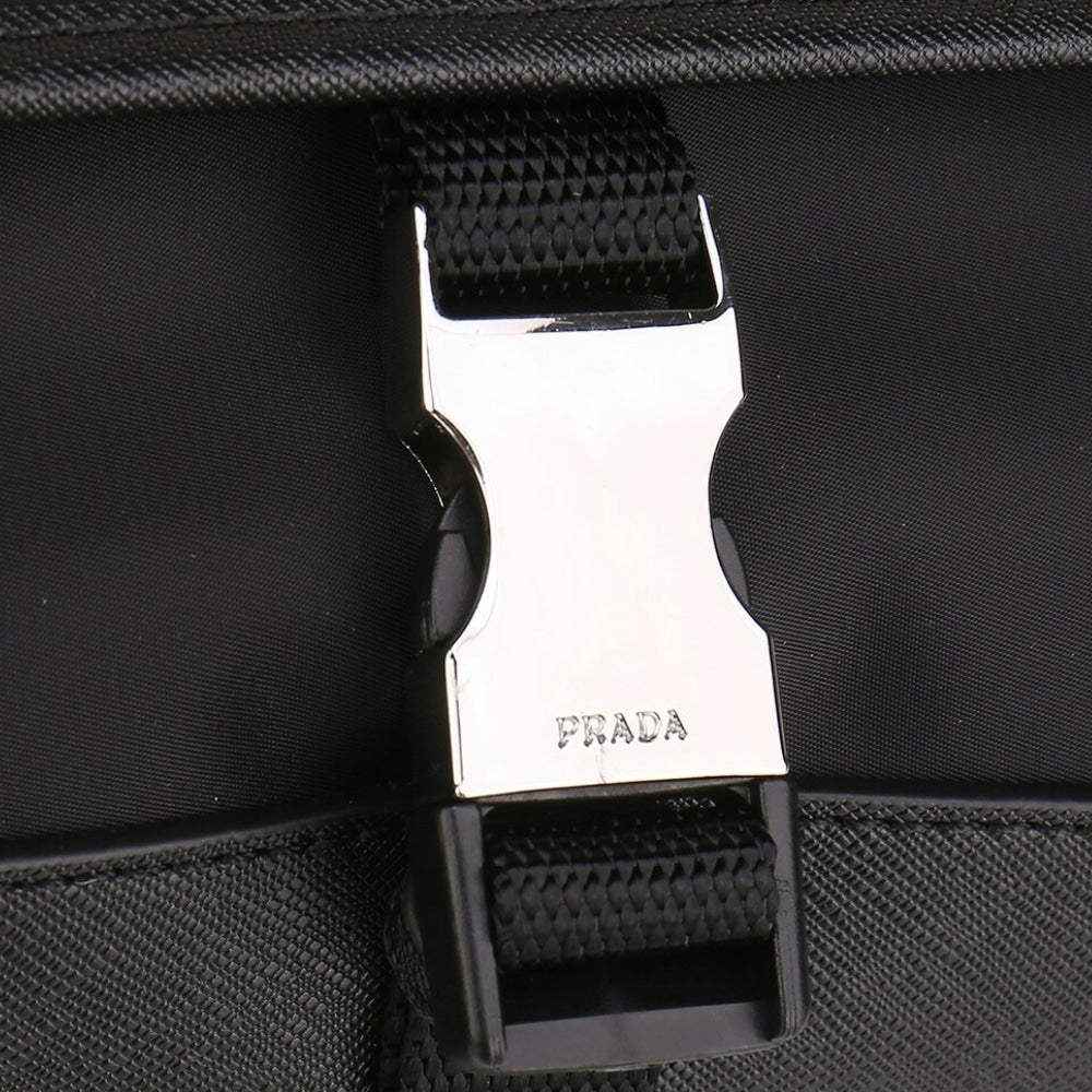 Prada Re Nylon and Saffiano Black 20Cm