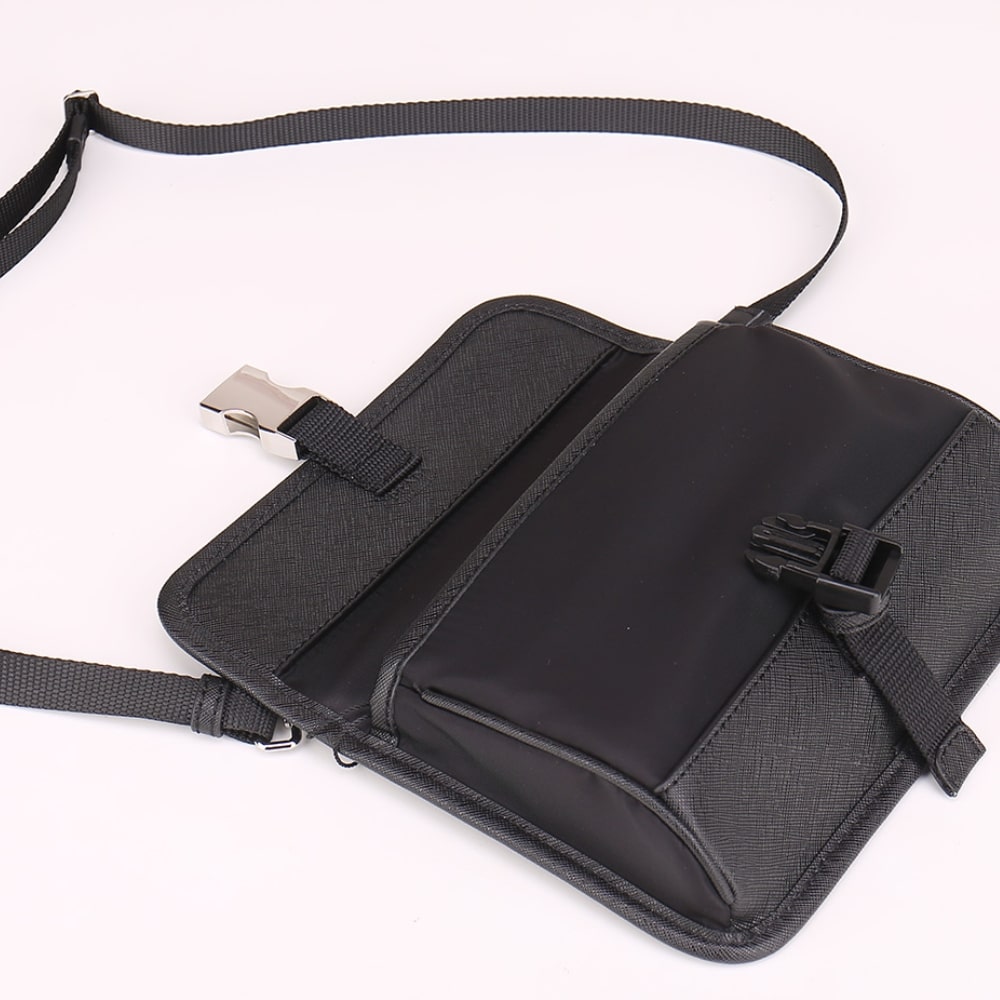 Prada Re Nylon and Saffiano Black 20Cm
