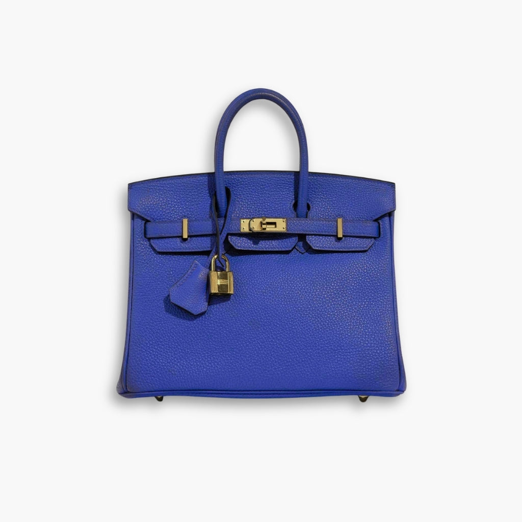 Hermes Birkin 30 Togo Gold Hardware Bleu Electrique 30cm