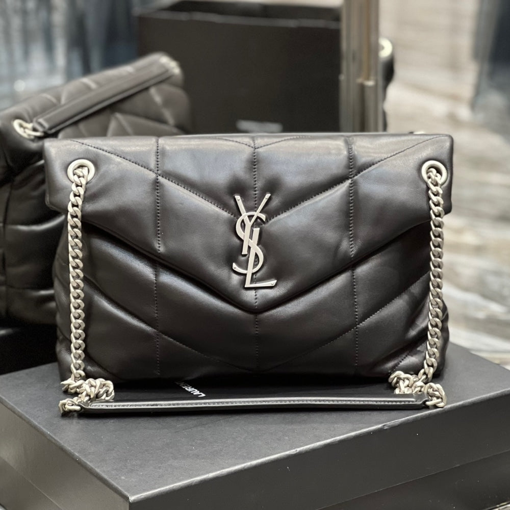 Saint Laurent Puffer Medium Black 35Cm 5774751EL001000