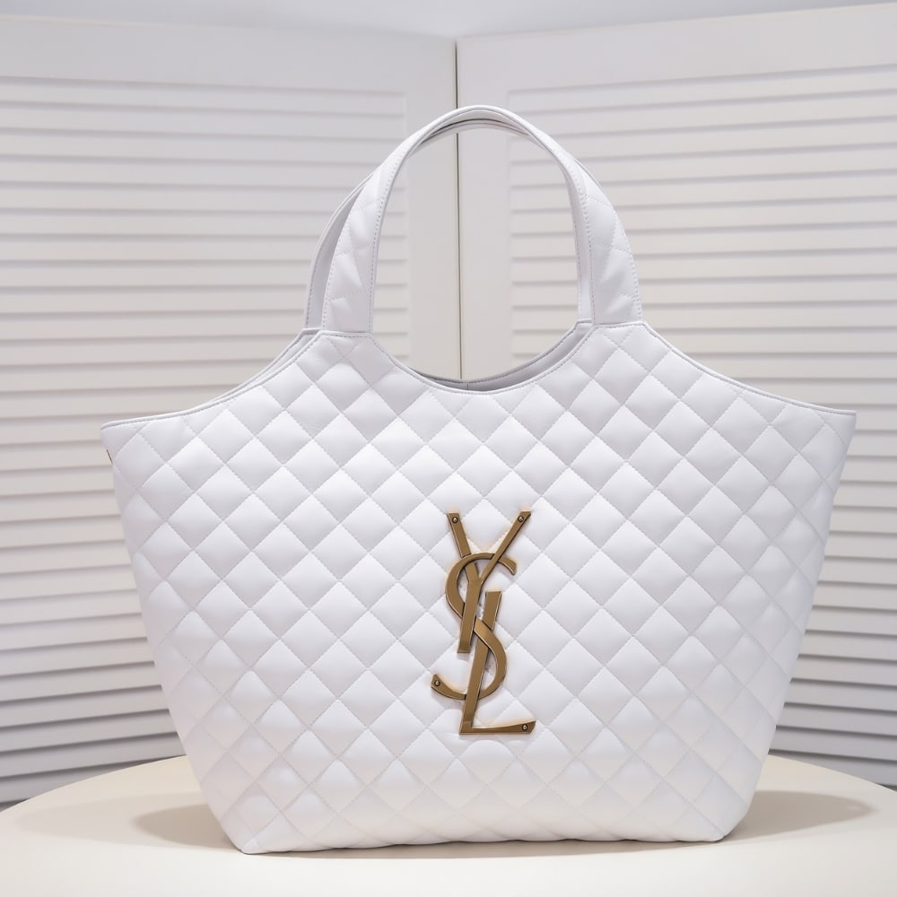 Saint Laurent Icare Maxi Shopping Bag White 50Cm
