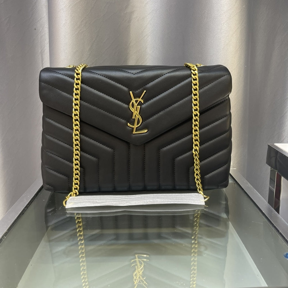Saint Laurent Loulou Medium Black 32cm 574946dv7271000
