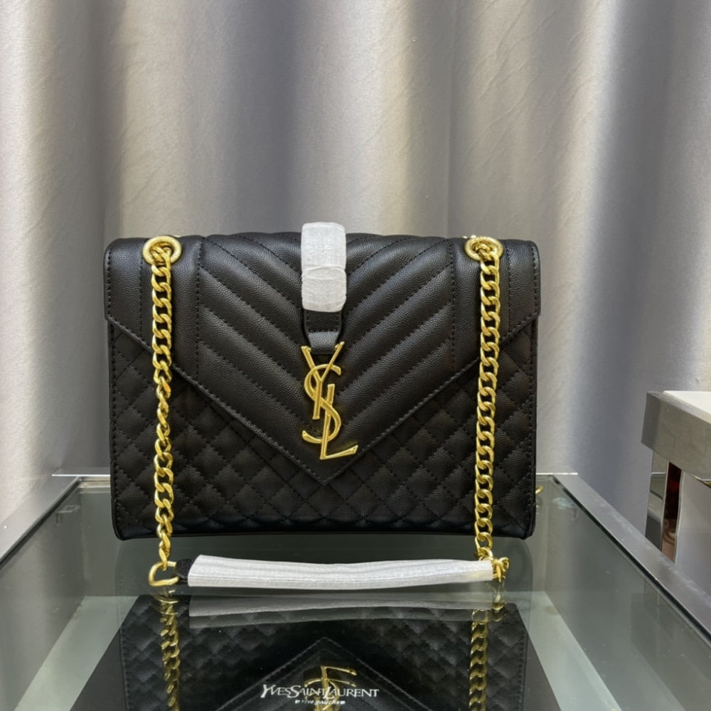 Saint Laurent Envelope Medium Black 24Cm