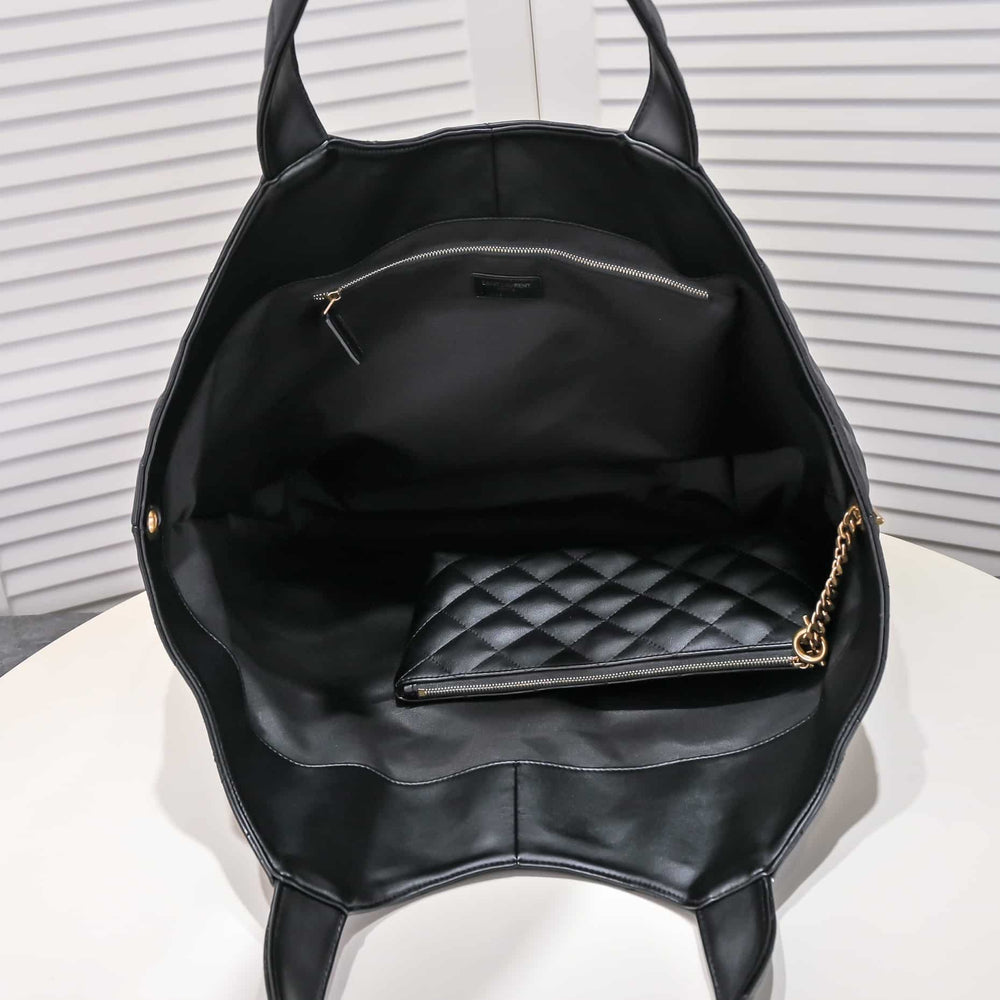Saint Laurent Icare Maxi Shopping Bag Black 50cm