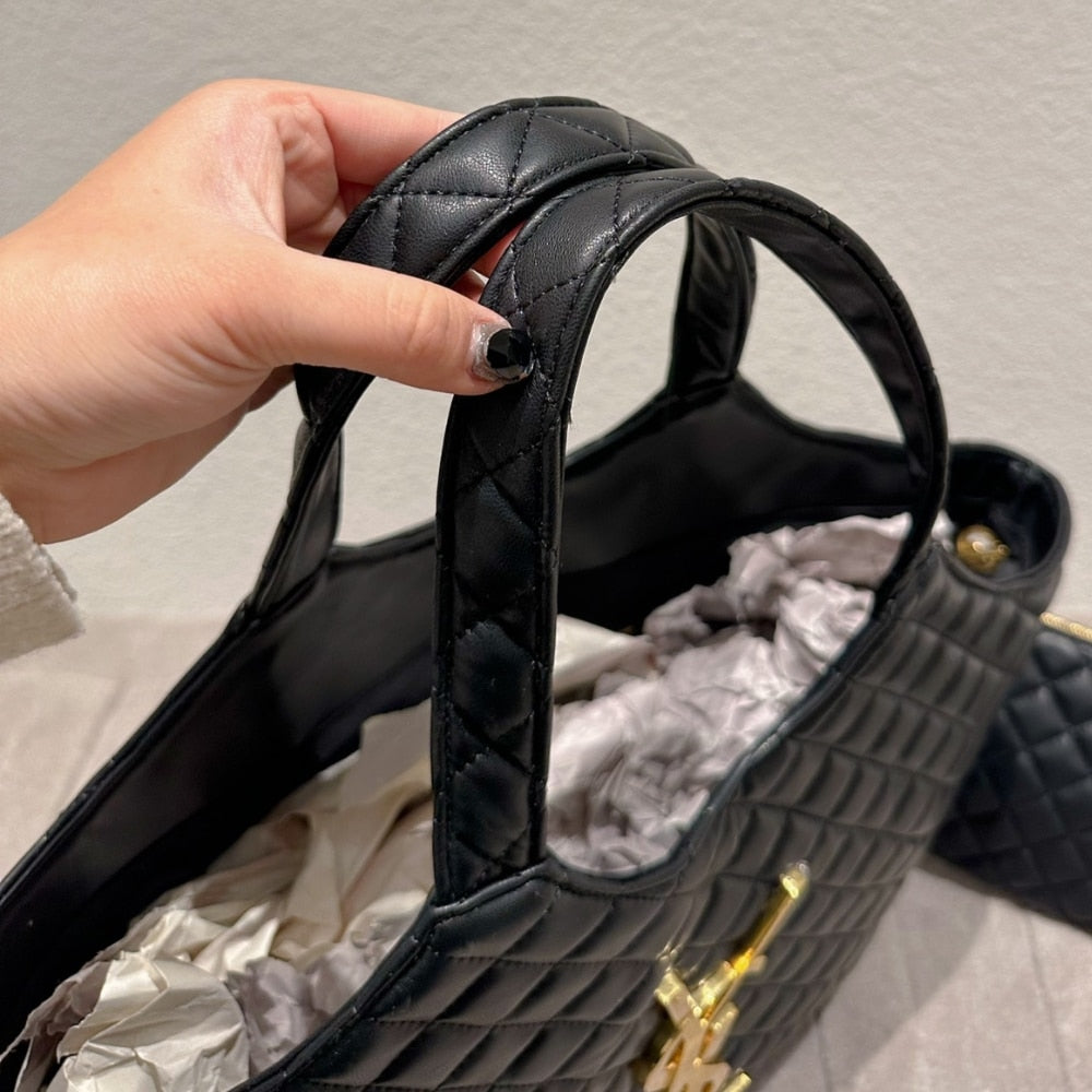 Saint Laurent Icare Maxi Shopping Bag Black 40cm
