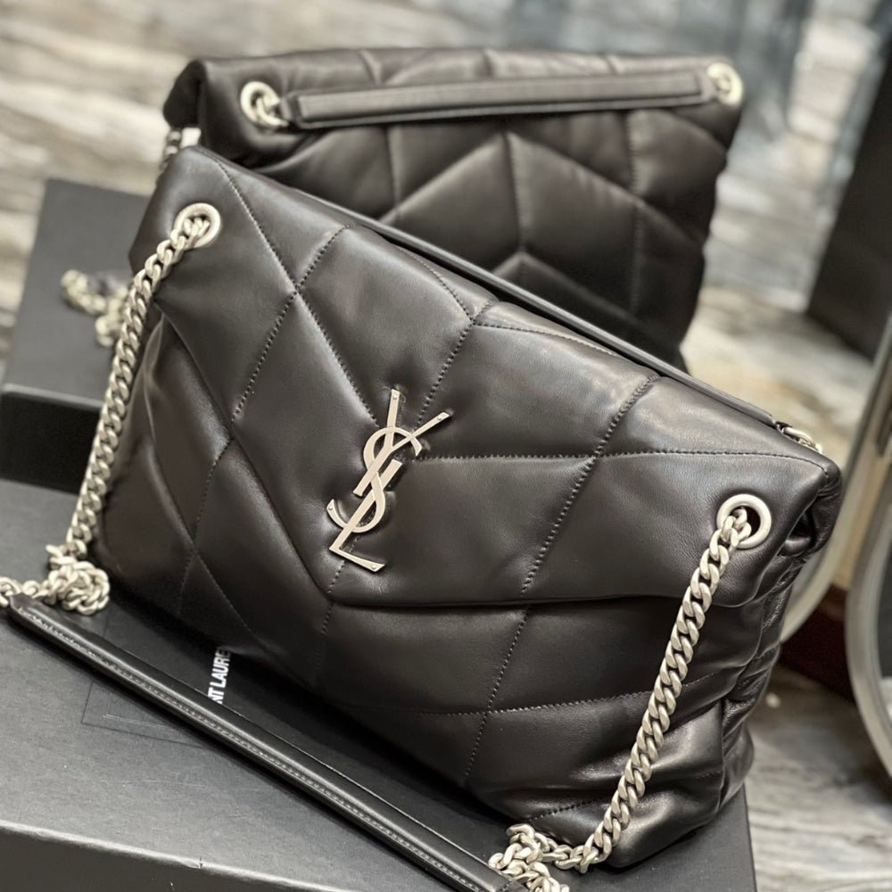 Saint Laurent Puffer Medium Black 35Cm 5774751EL001000