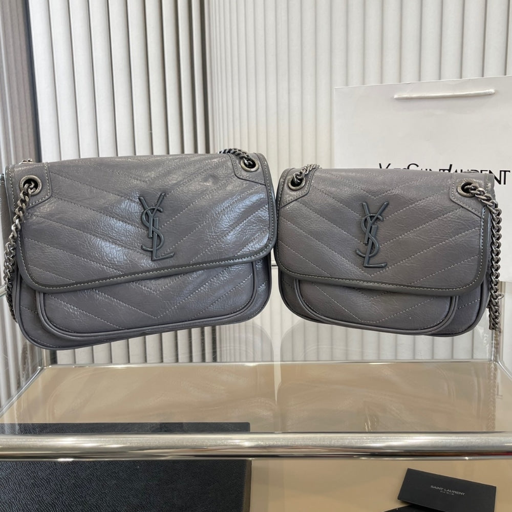 Saint Laurent Niki Medium In Vintage Storm 28Cm