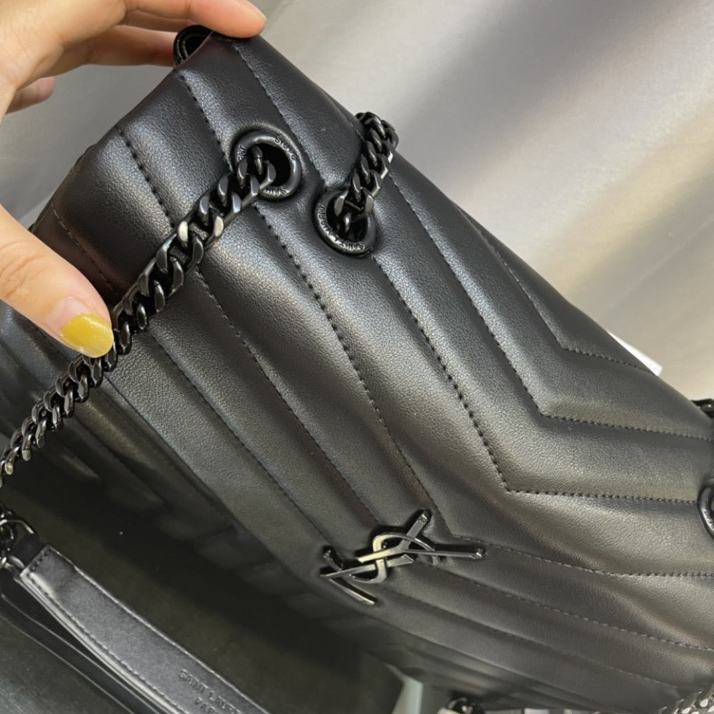Saint Laurent Loulou Medium Black 32cm 574946dv7281000
