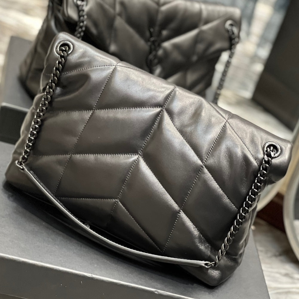 Saint Laurent Puffer Medium Black 35Cm 5774751el081000