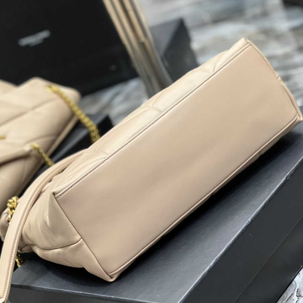 Saint Laurent Puffer Medium Beige 35Cm