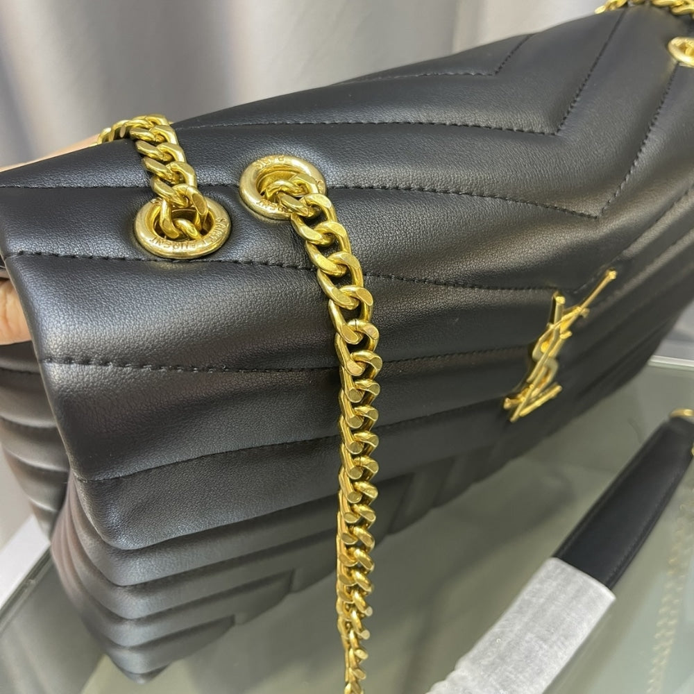 Saint Laurent Loulou Medium Black 32cm 574946dv7271000