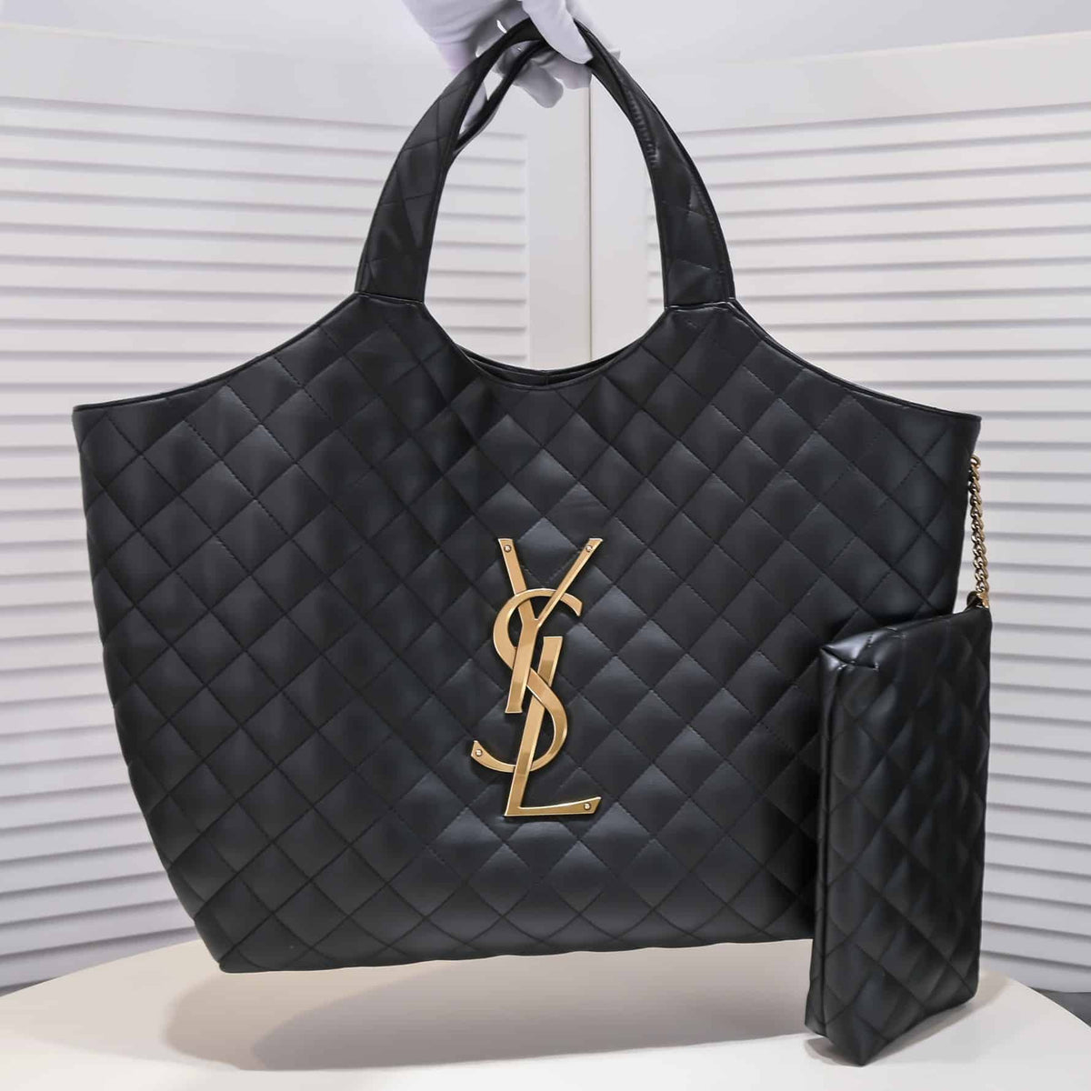 Saint Laurent Icare Maxi Shopping Bag Black 50cm