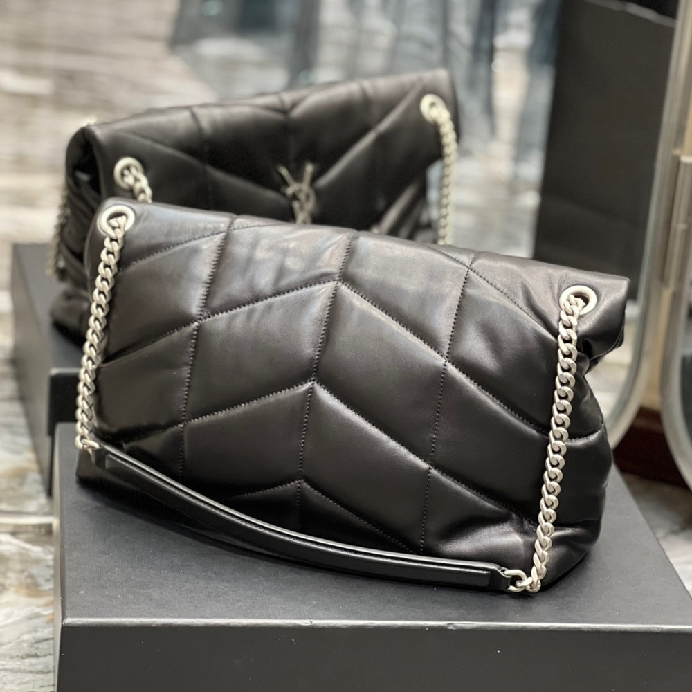 Saint Laurent Puffer Medium Black 35Cm 5774751EL001000