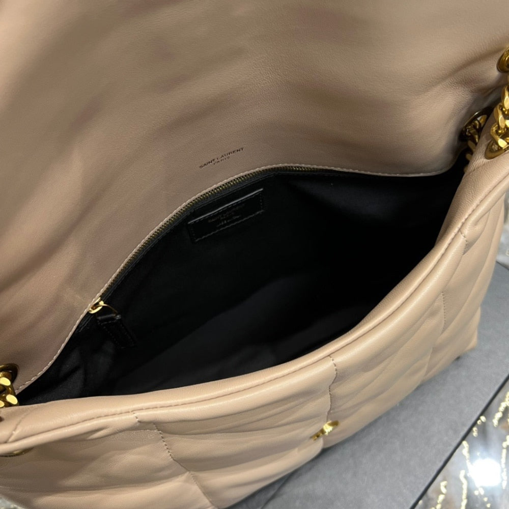 Saint Laurent Puffer Medium Beige 35Cm