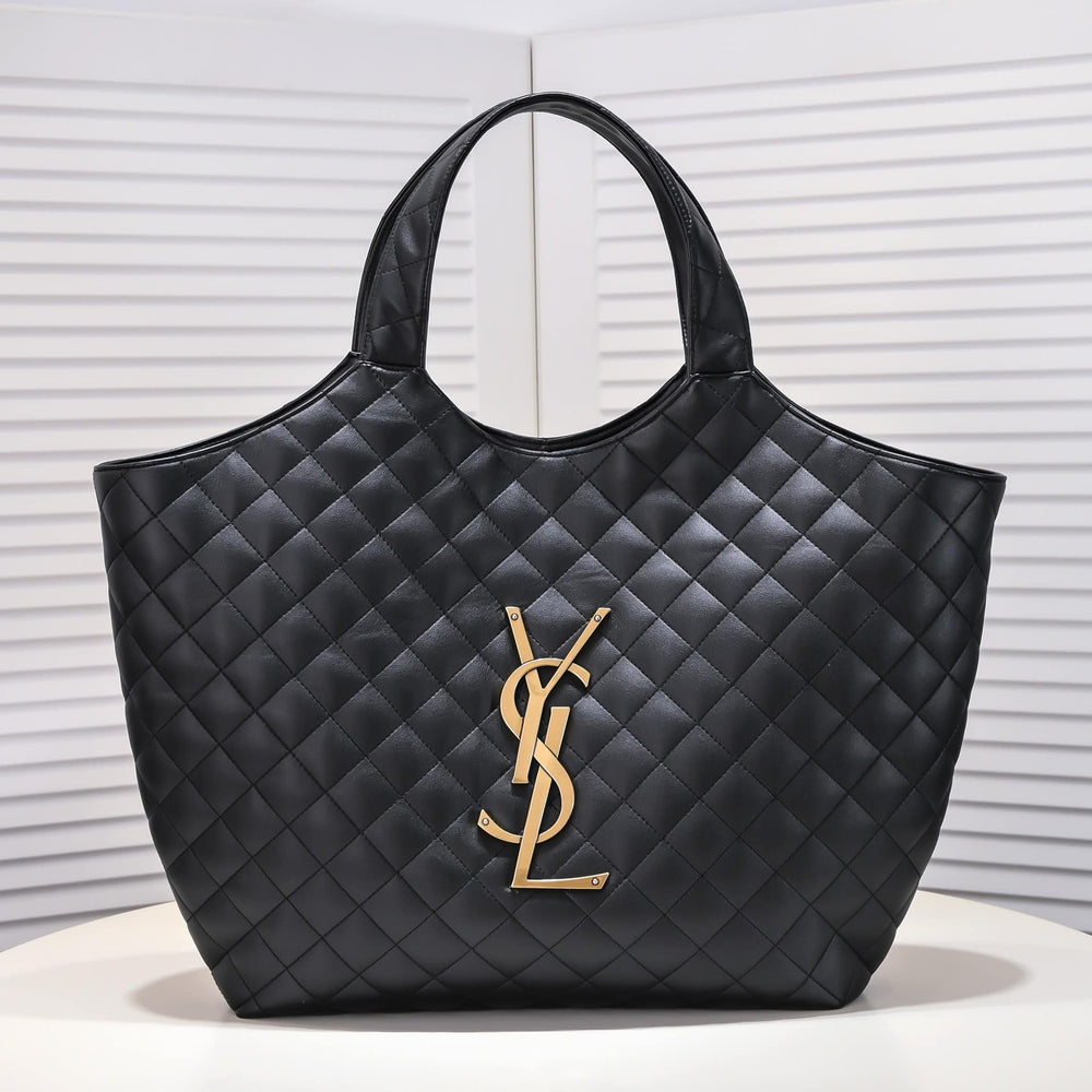 Saint Laurent Icare Maxi Shopping Bag Black 50cm