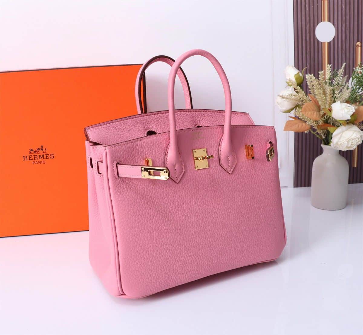 Hermes Birkin 30 Bag Togo Light Pink 30cm