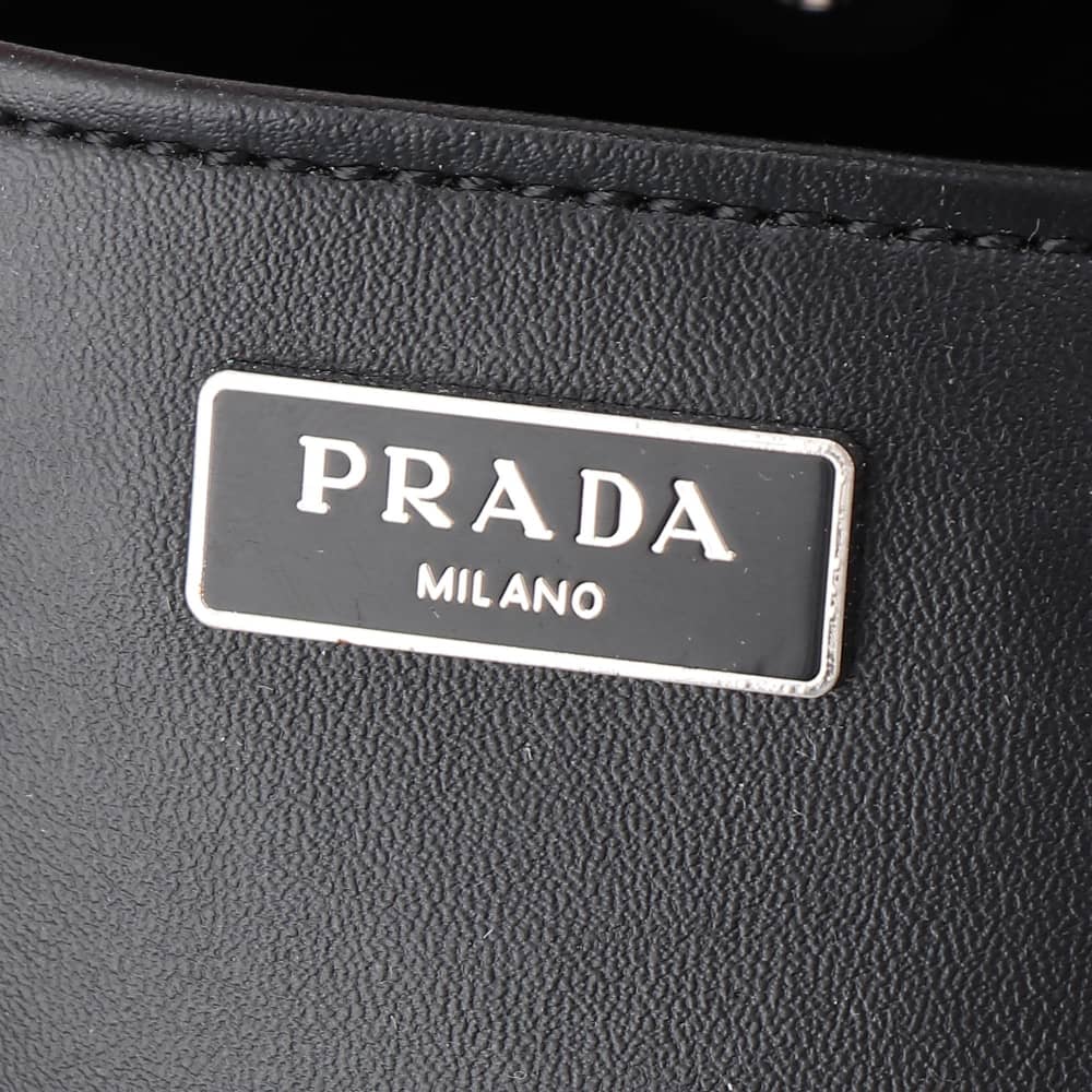 Prada Cleo Brushed Leather Shoulder Bag Black 27Cm 1BC499 ZO6 F0002 V OOO