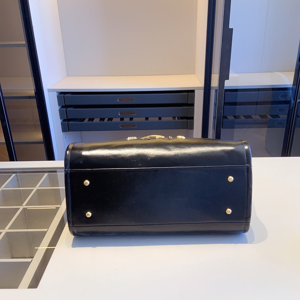 Chanel Deauville Shopping Tote Bag Black 38cm