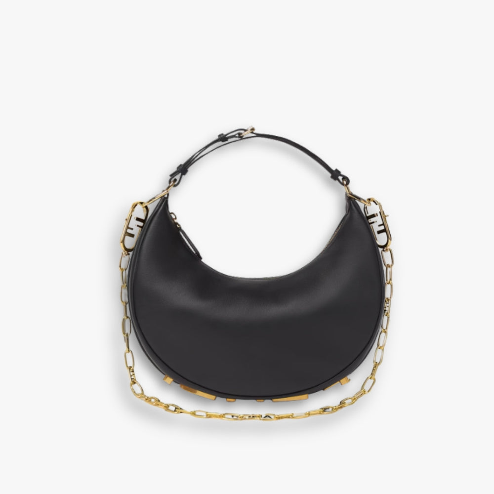 Fendi Small Fendigraphy Bag Black 24Cm 8BR798A5DYF1HEJ